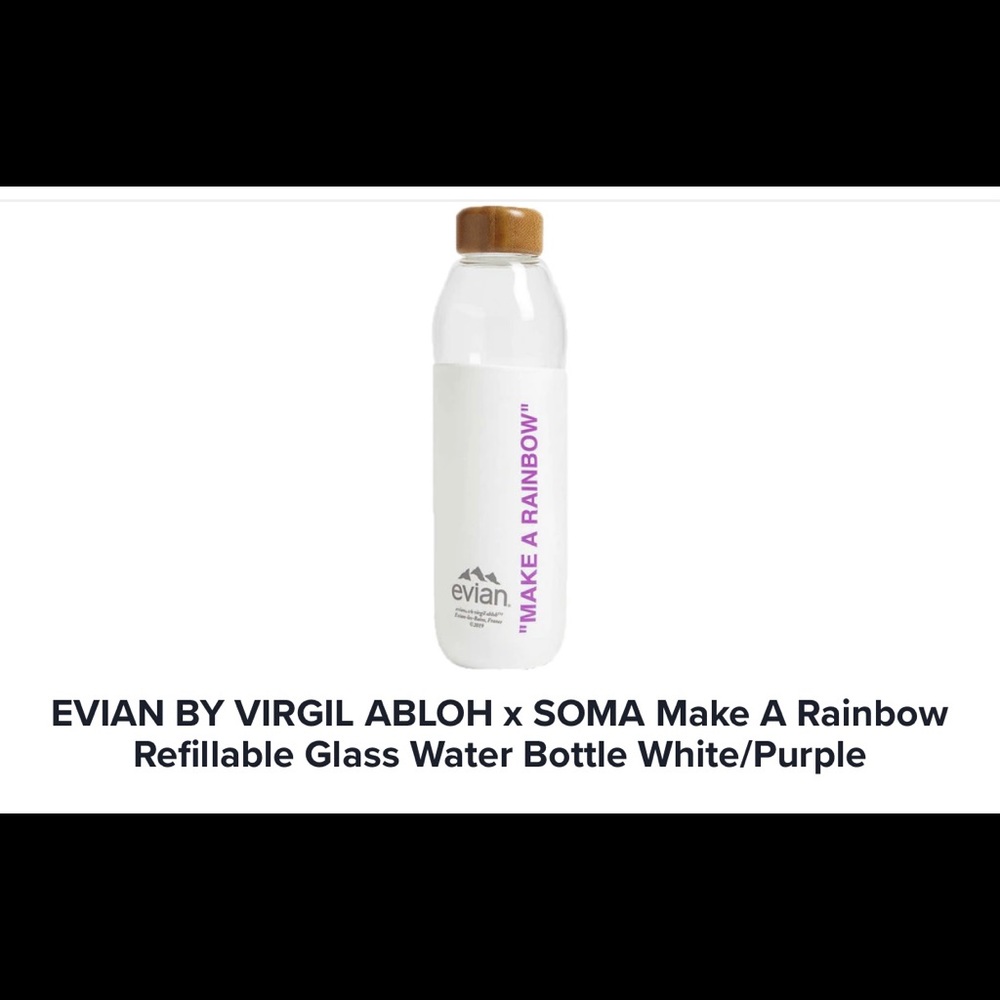 Evian water bottle